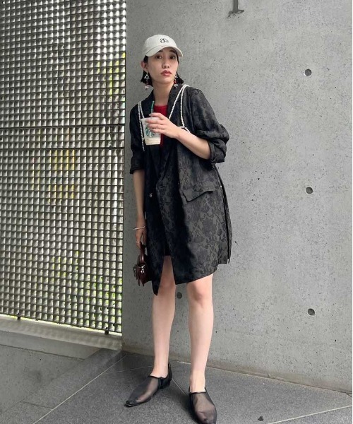 Ameri（アメリ）の「MEDI ALICIA JACQUARD JACKET（テーラード