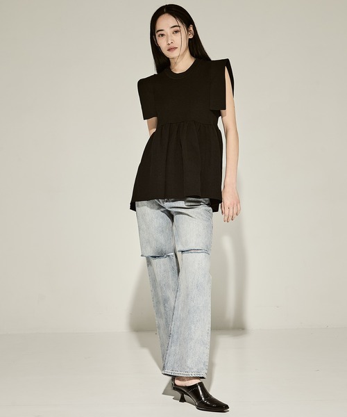 CLANE/クラネ】SLASH CUT DENIM PANTS/スラッシュカットデニムパンツ