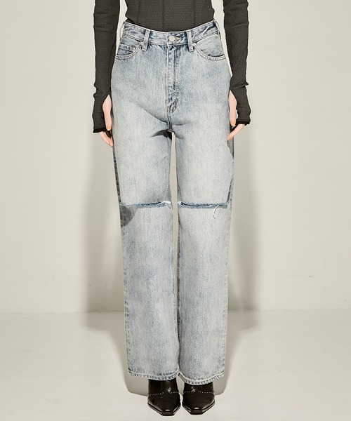 CLANE/クラネ】SLASH CUT DENIM PANTS/スラッシュカットデニムパンツ