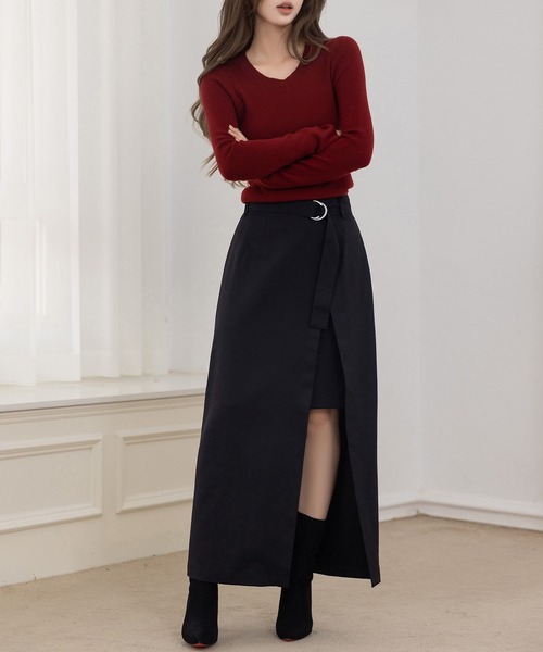 セール】ジャストサイズできれいめシルエット。長袖ラウンドネック