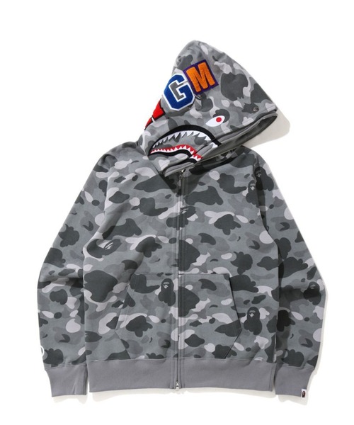 COLOR CAMO SHARK WIDE FIT FULL ZIP DOUBLE HOODIE M（パーカー）｜A
