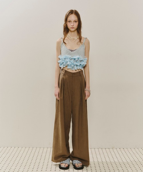 メニーリボンニットビスチェ【セットアップ対応】（その他トップス