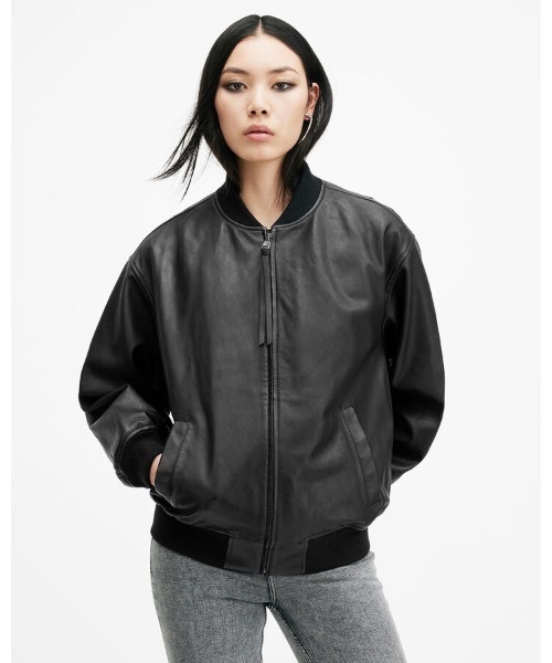 ALLSAINTS（オールセインツ）の「BELLE OVERSIZED LEATHER BOMBER