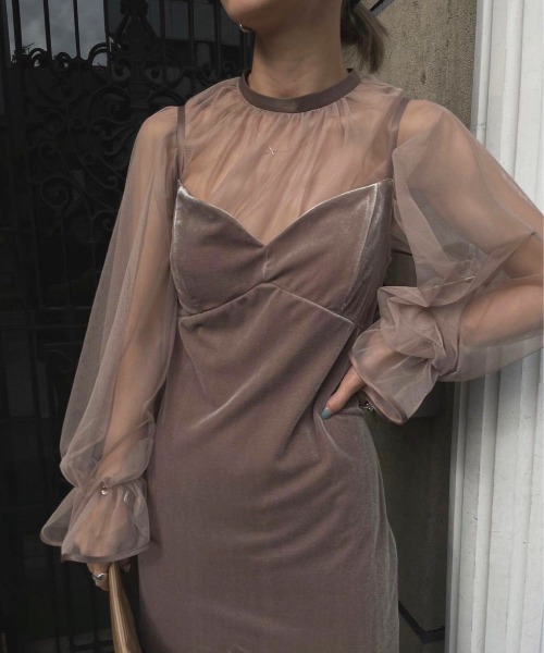 Ameri（アメリ）の「MANY WAY TULLE VEIL DRESS（ワンピース）」 - WEAR