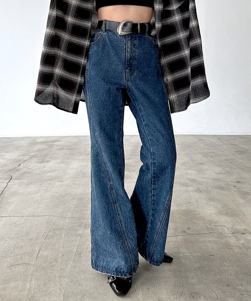 PAGEBOY（ページボーイ）の「スリムレッグフレアデニム【4color/4size