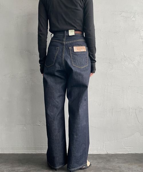 セール】[YANUK/ヤヌーク] JOAN ハイウエスト ワイドデニム（ワン