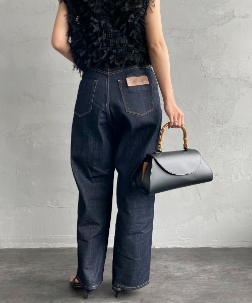 セール】[YANUK/ヤヌーク] JOAN ハイウエスト ワイドデニム（ワン