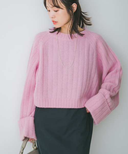 Noble（ノーブル）の「YAK/ヤク ワイドリブニットプルオーバー（ニット