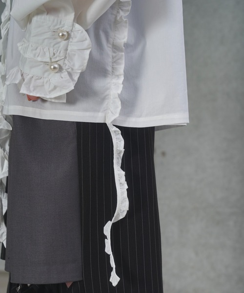 seyto（セイト）の「Long frill big collar shirt / ロングフリル