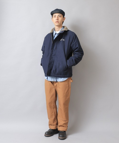 セール】U.S.NAVY N-1 デッキジャケット プレーン ステンシル WAIPER