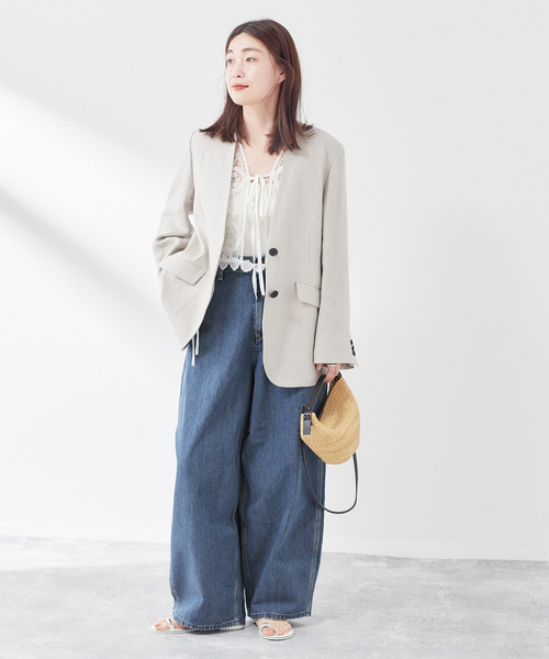 AYA KANEKO×Lee×L'ESSAGE】SUPERSIZED WORK：デニムパンツ（デニム