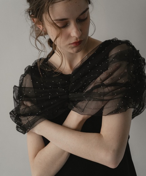 チュールケープデザインマーメイドドレス（ドレス）｜Dorry Doll