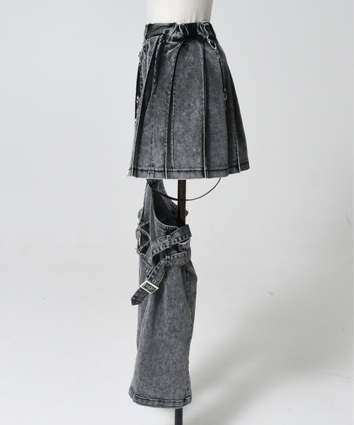 REFLEM/レフレム』レッグカバー付きレイヤードデニムショーパン