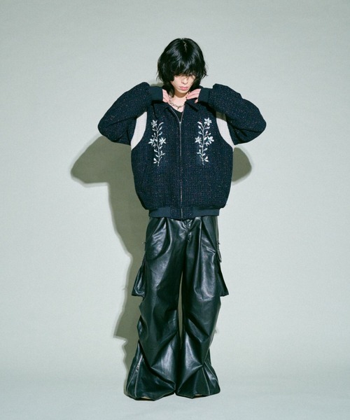 Camphor wood（カンファーウッド）の「flower embroidery lame tweed