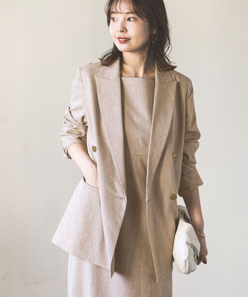 Noble（ノーブル）の「《追加》麻ストレッチピークドラペルダブル