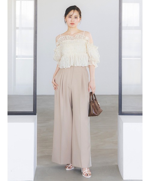 SNIDEL（スナイデル）の「Sustainableギャザーオフショルブラウス