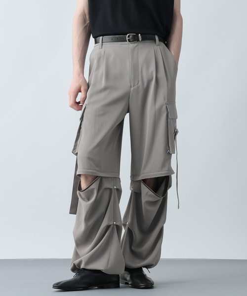 セール】【SETUP対応】2WAYベルトカーゴパンツ(HARE)（カーゴパンツ