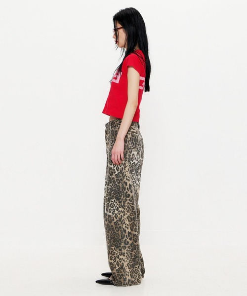 BEEDEN（ビーデン）の「LEOPARD PRINT WIDE STRAIGHT PANTS（その他