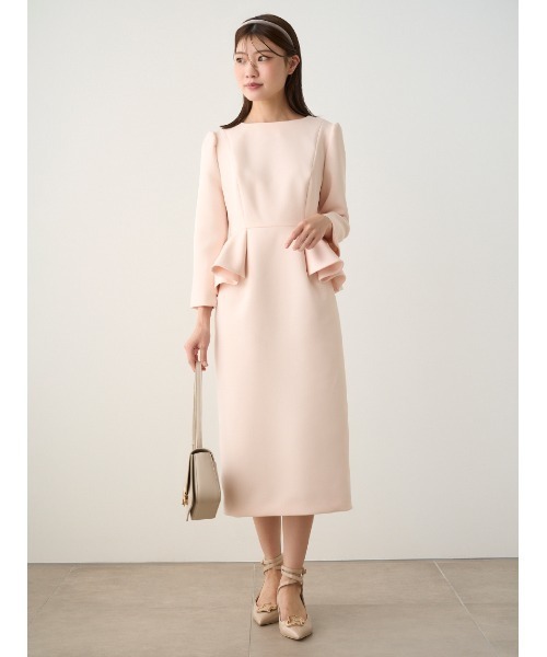 CELFORD（セルフォード）の「ロングスリーブペプラムタイトワンピース