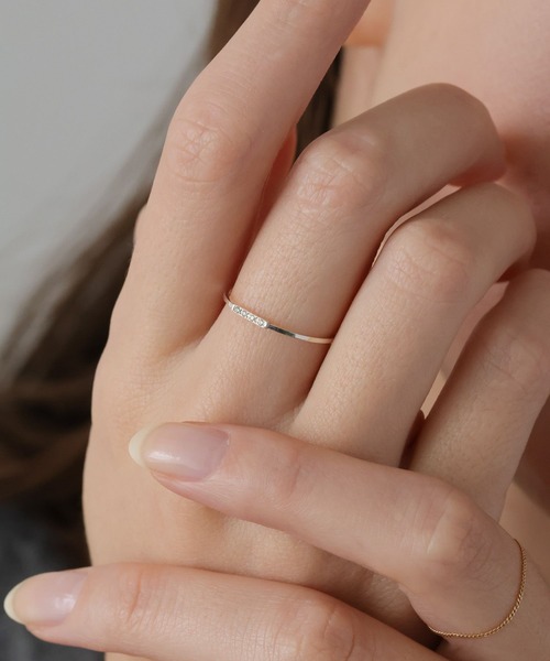 PAS TIERRA（パティエラ）の「【Briller】4連ダイヤモンドリング