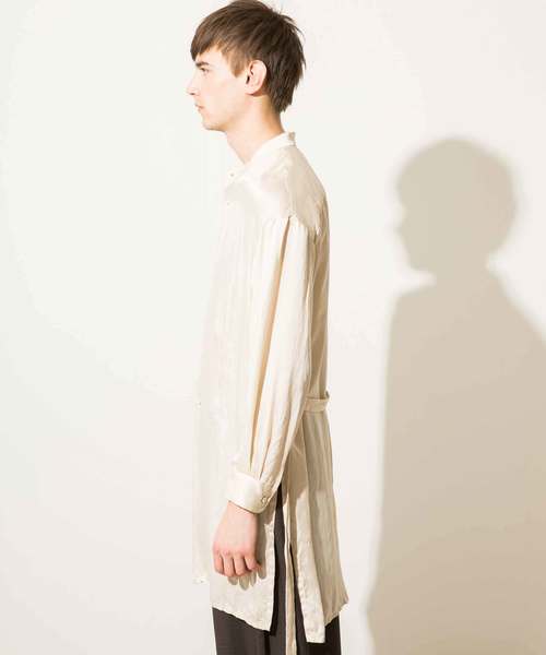 ETHOSENS（エトセンス）の「【ETHOSENS】ノーカラーロングシャツ