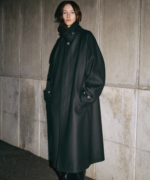 UNISEX》Super140s Prime-Over Melton Balmachan Coat/プライム