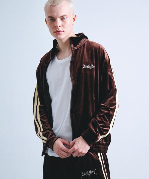 セール】［セットアップ対応］ワンポイント Y2K ロゴ刺繍 サイドライン