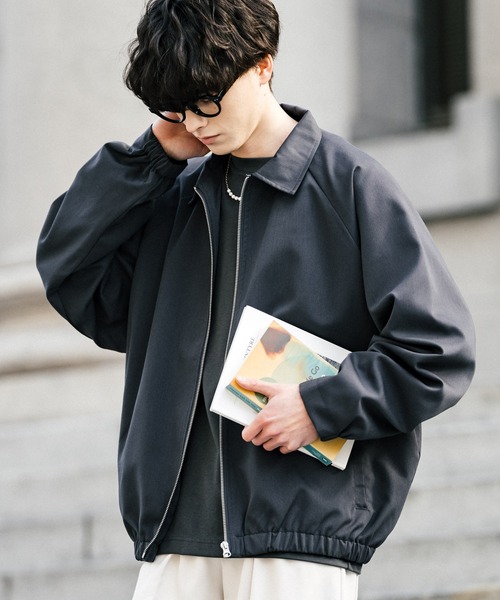 オーバーサイズドルマンスリーブショートブルゾン/ジャケット