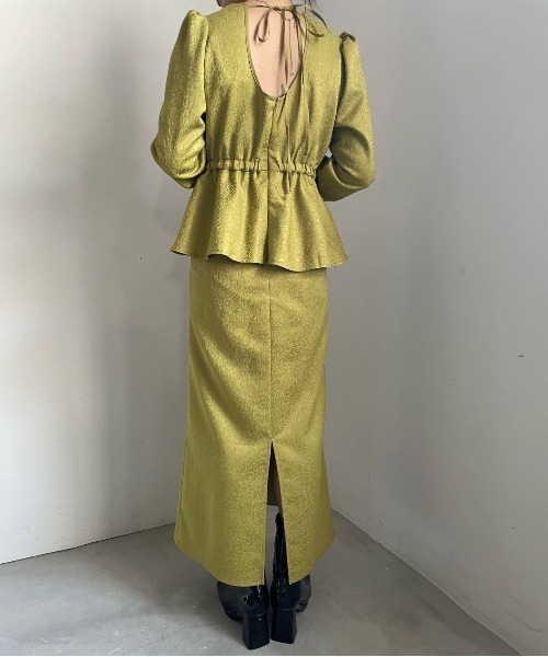 Ameri（アメリ）の「LADY LIKE PEPLUM DRESS（ドレス）」 - WEAR