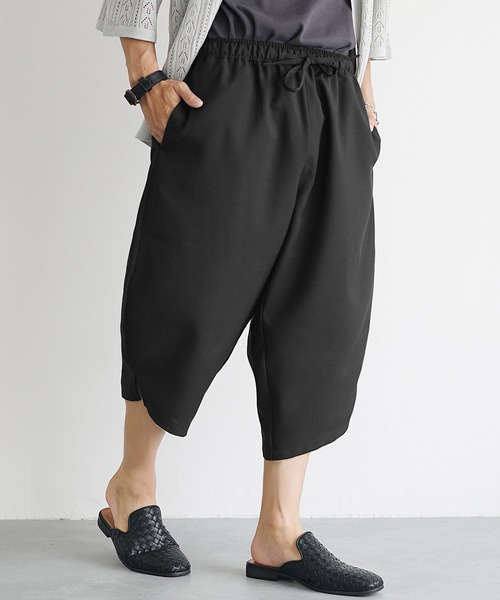 MinoriTY】リネンライクバルーンシルエットクロップドパンツ ハーフ