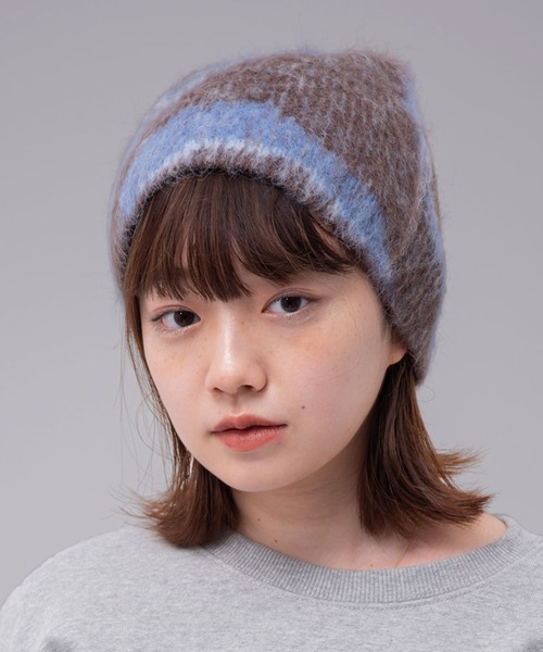 mahagrid/マハグリッド』 DESTROYED ECLIPSE HAIRY BEANIE/デストロイ