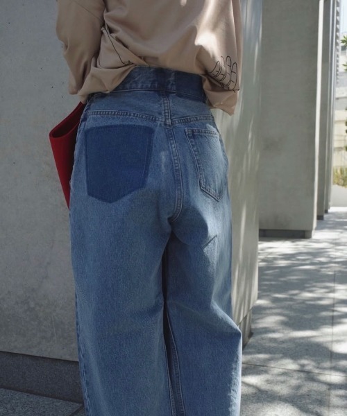 Ameri（アメリ）の「WRAP DENIM WIDE PANTS（デニムパンツ）」 - WEAR