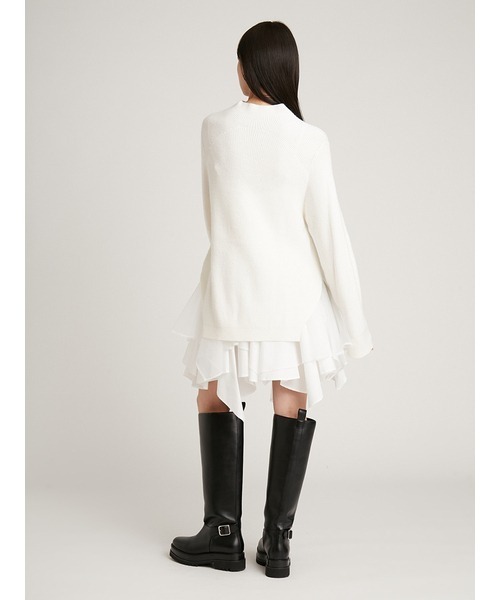 SNIDEL（スナイデル）の「ヘムフリルニットレイヤードワンピース