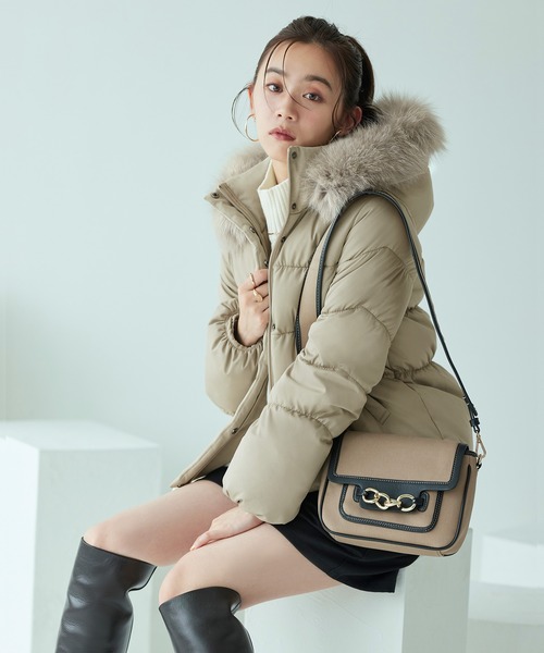 フォックスファーシャーリングダウンジャケット ｜ レディース