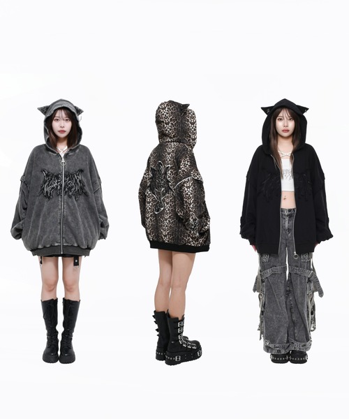 REFLEM（レフレム）の「『REFLEM/レフレム』猫耳ZIPパーカー/ジップ