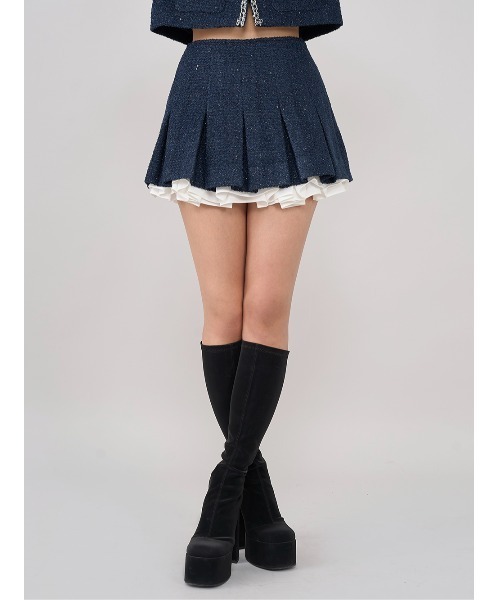 スパンコールツイードミニスカート（スカート）｜Darich（ダーリッチ