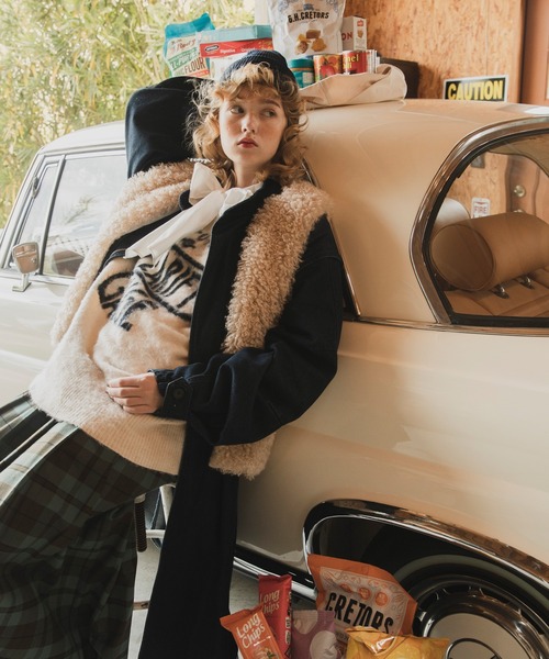 forksy.】ボリュームフェイクファーベスト forksy.│MONO-MART