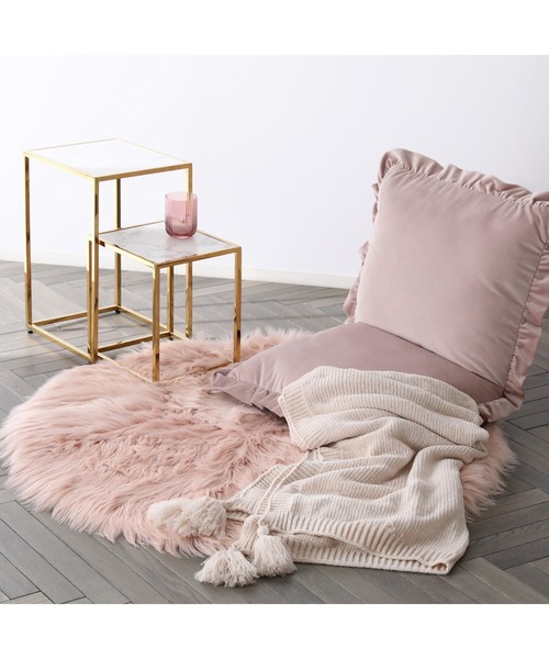 コンパクト座椅子 カラン フロアチェア S ピンク 14段階リクライニング