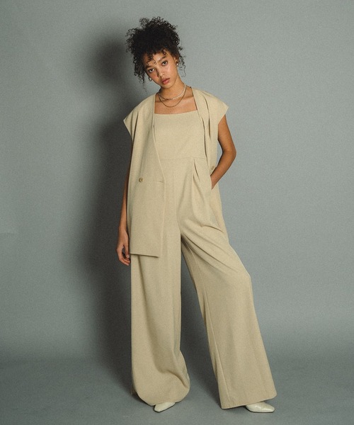 Manish vest setup（パンツドレス）｜et.UNiVER（エトユニベール）の