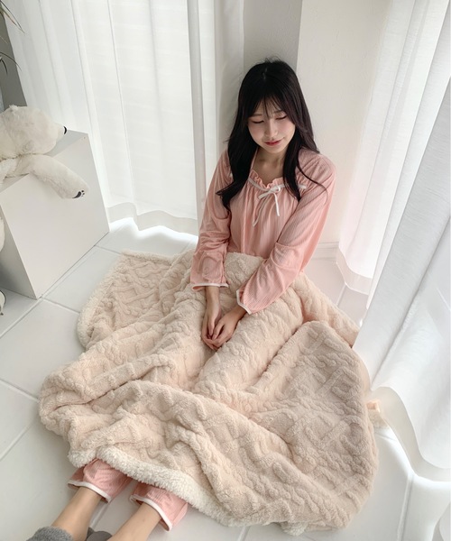 セール】ケーブル編みブランケット（ブランケット）｜SHEPP（シープ