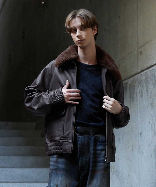 新品タグ付き CLEL 牛革/カウレザー G-1ブルゾン S CLEL（クレイル）の