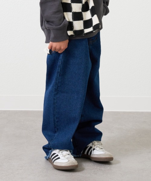 KIDS】【TYPY DENIM】甘織り裾フリンジカーブデニム（デニムパンツ
