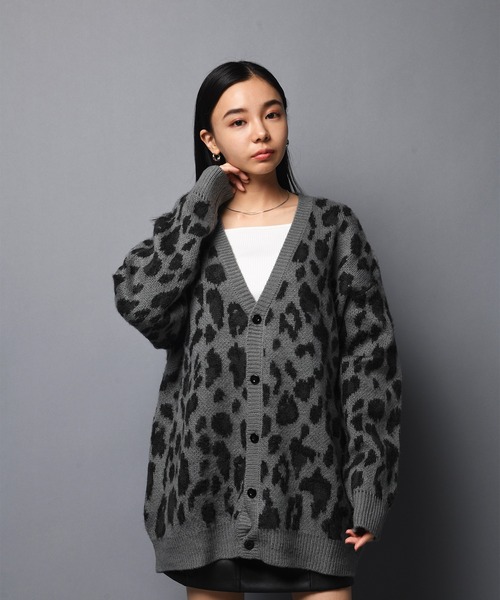 JACKROSE（ジャックローズ）の「JE モヘアタッチヒョウ柄ニット