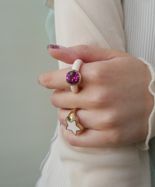 ピンクスワロフスキーリング（リング）｜LOVE BY e.m. （ラブバイ