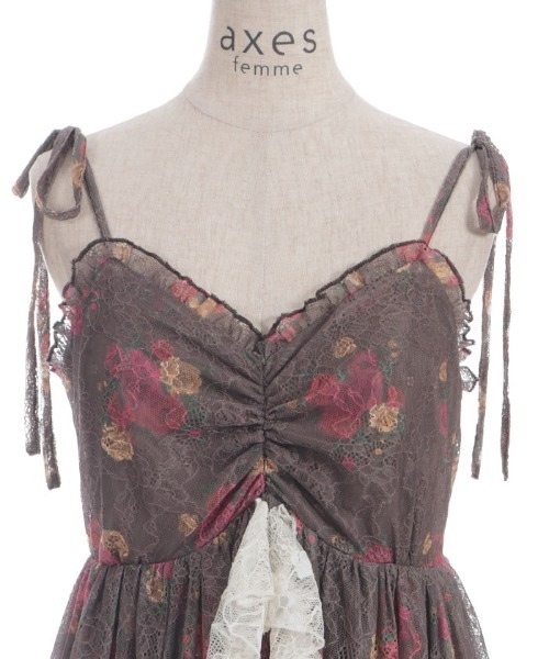 axes femme（アクシーズファム）の「ブーケレースキャミチュニック