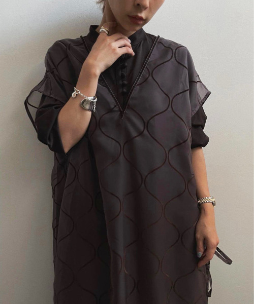 Ameri（アメリ）の「UNDULATE VEIL DRESS（ワンピース）」 - WEAR