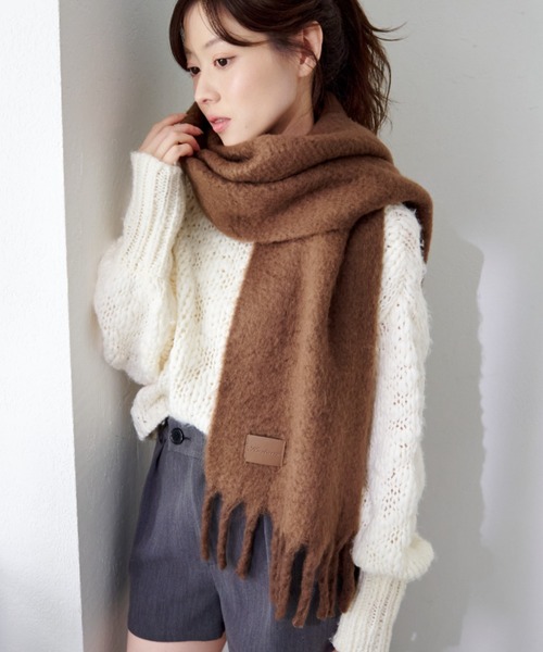 セール】【お気に入り1万人突破！/5色展開】フリンジマフラー