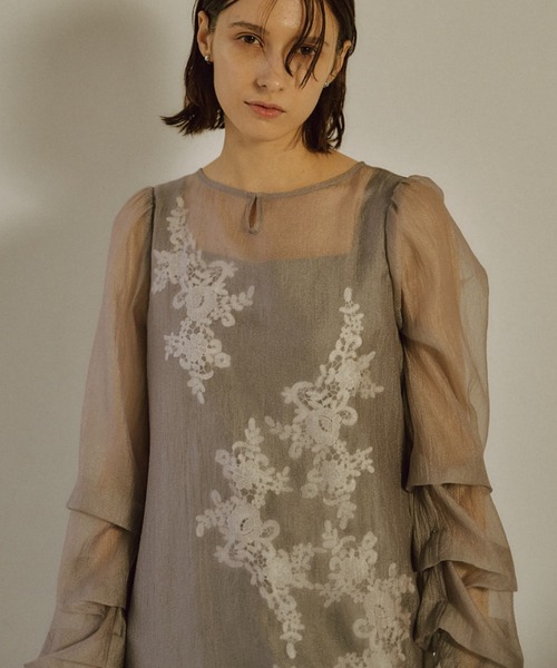 Sheer A-line onepiece（ドレス）｜LE'RURE（リルアー）のファッション