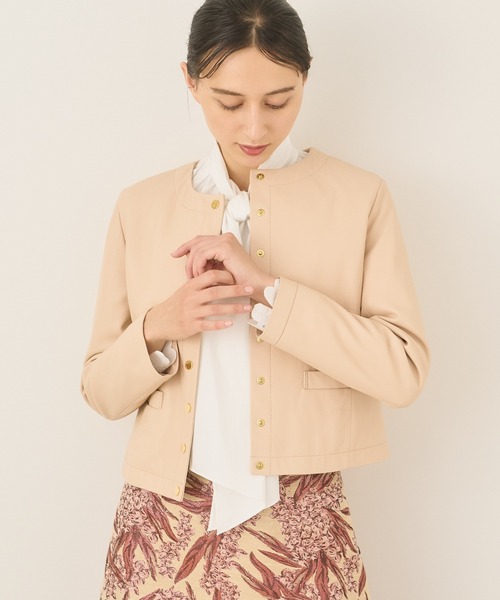 ANAYI（アナイ）の「ラムレザードットボタン ジャケット（ライダース