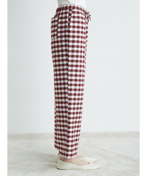 gelato pique（ジェラートピケ）の「ギンガムチェックネルロングパンツ